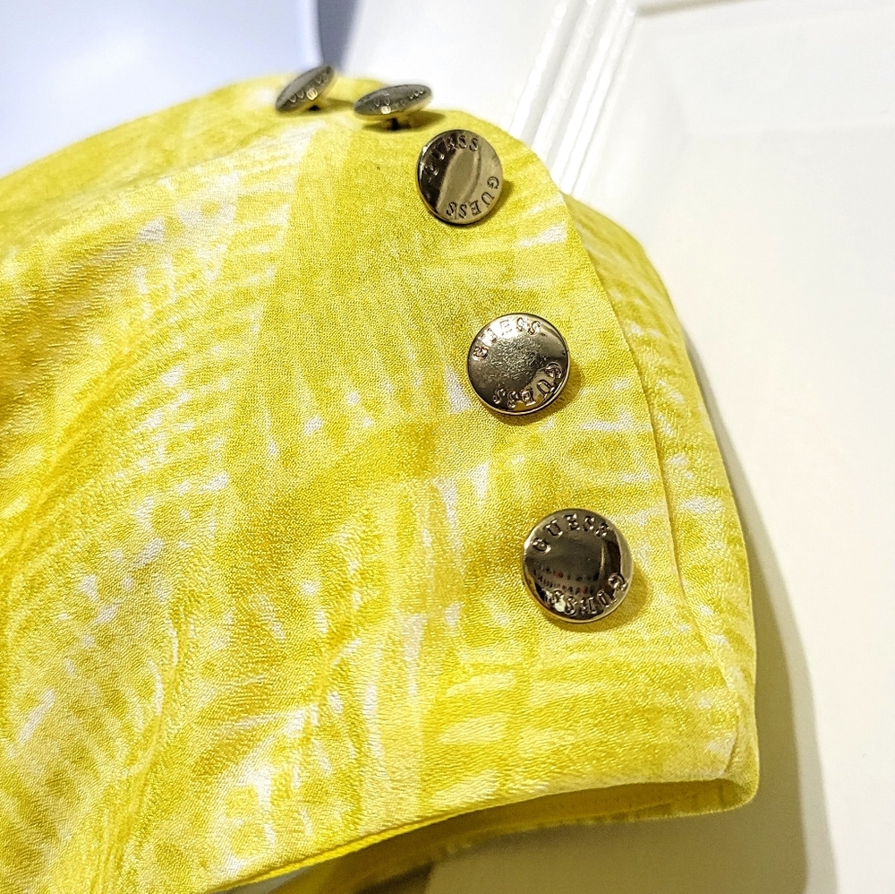 GUESS Dress Yellow Embellished Turquoise Ombre - Picture 3 of 8